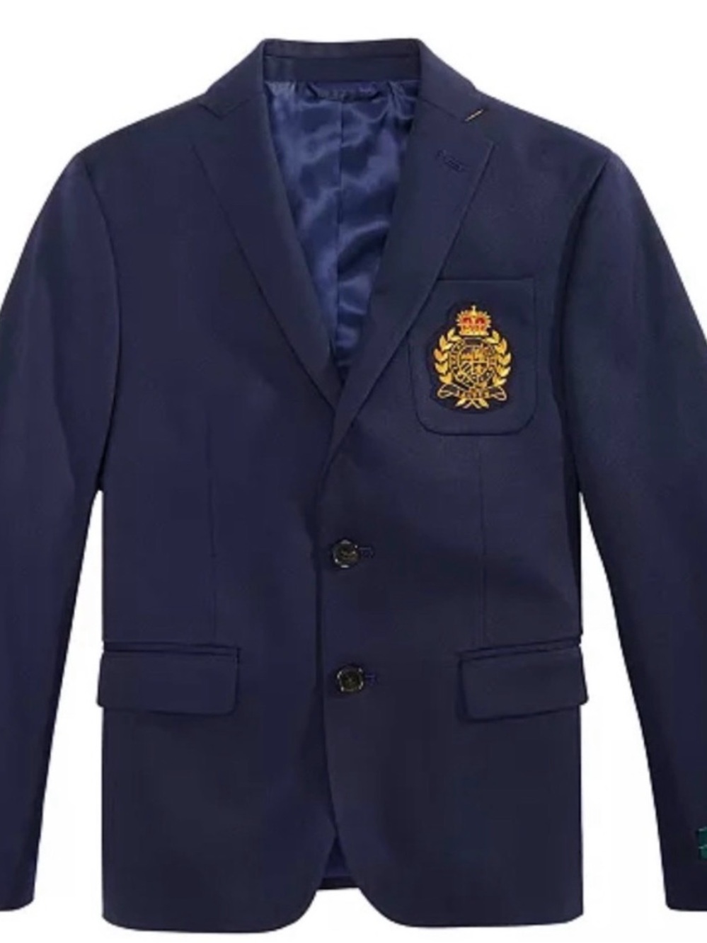 Lauren Ralph Lauren Navy Blazer with Gold Crest Patch
